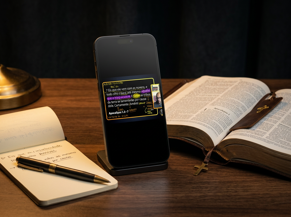 Mockup das aulas ao vivo gravadas
